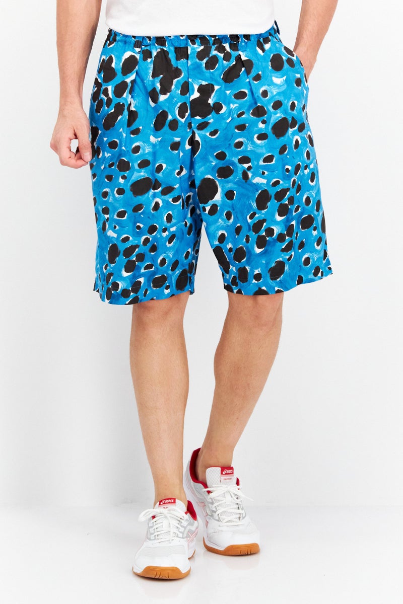 MARNI Men Regular Fit Drawstring Animal Printed Shorts, Multicolor - Image 1