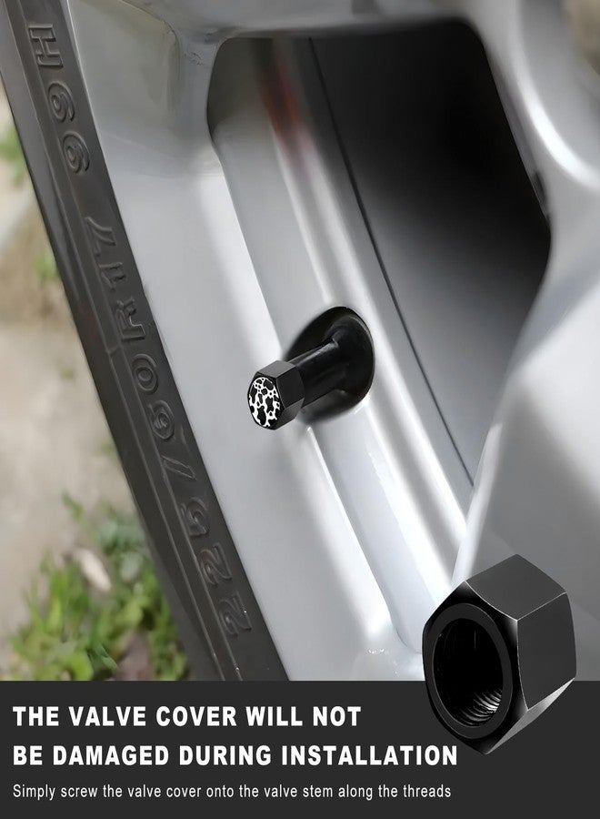 NYTKL 4 PCS Tire Valve Stem Caps, Cute Cow Print Airtight Dust Proof Tire Valve Covers, Corrosion Resistant Aluminum Wheel Stem Caps for Cars, Trucks, SUVs, Motorcycles, Bikes - Image 5