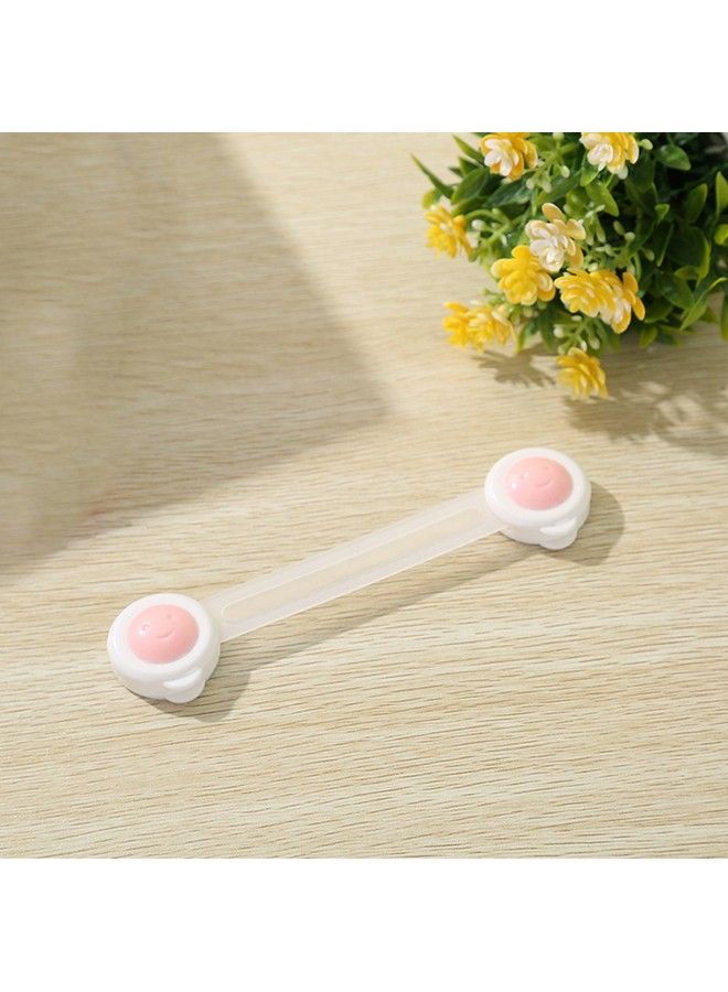 Syga 4 Pcs Baby Safety Locks ; Child Proof Cabinets Drawers Appliances Toilet Seat Fridge And Oven ; Tools Not Required ; Uses Dual Adhesive Tape And Latch System (Pink Smiley) - Image 4