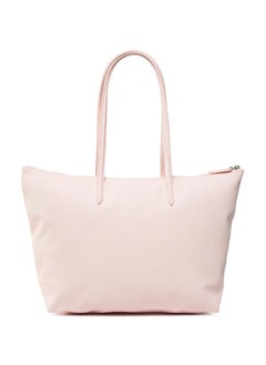 LACOSTE Women's L12.12 Concept Fashion Versatile Large Capacity Zipper Handbag Tote Bag Shoulder Bag Large Light Pink  - Image 2