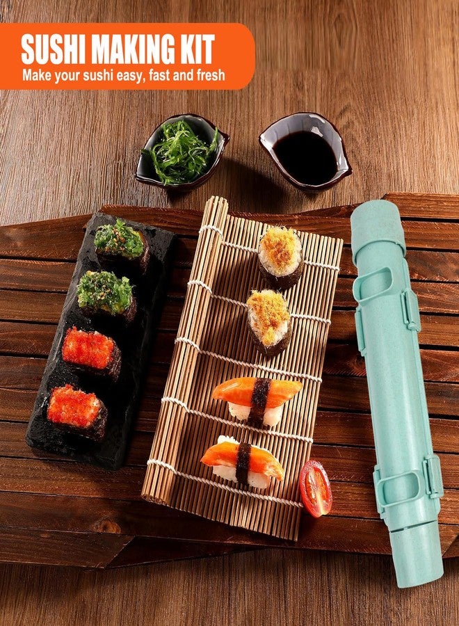SmileTools Sushi Making Kit, Sushi Roller, Sushi Bazooka, Sushi Maker, Bamboo Sushi Rolling Mat For Beginners (Green) - Image 3