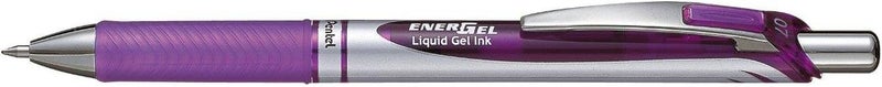 قلم رولربال من نوع Pentel EnerGel XM، سمك القلم 0.7 مم، قابل للسحب، لون بنفسجي، يُباع بشكل منفصل