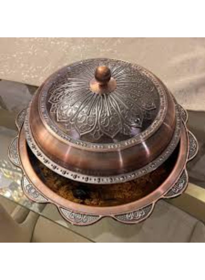 صنيه بغطاء عربي نحاسي 40 سم - Image 1