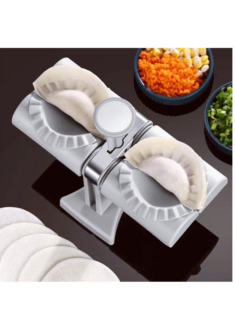 ARTC ARTC Automatic Dumpling And Small Wonton Maker Press Mold And Manual Ravioli And Samosa Machine Set With Double Heads And Quick Dumpling Empanadas Pierogi Maker Tool For Home, Kitchen And Restaurant  - Image 5