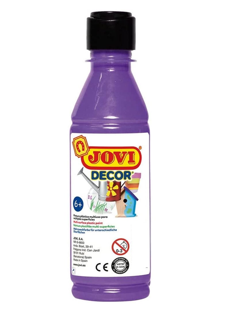 JOVI 250ml Decor Acrylic Paint Bottle Violet Colour - Image 1