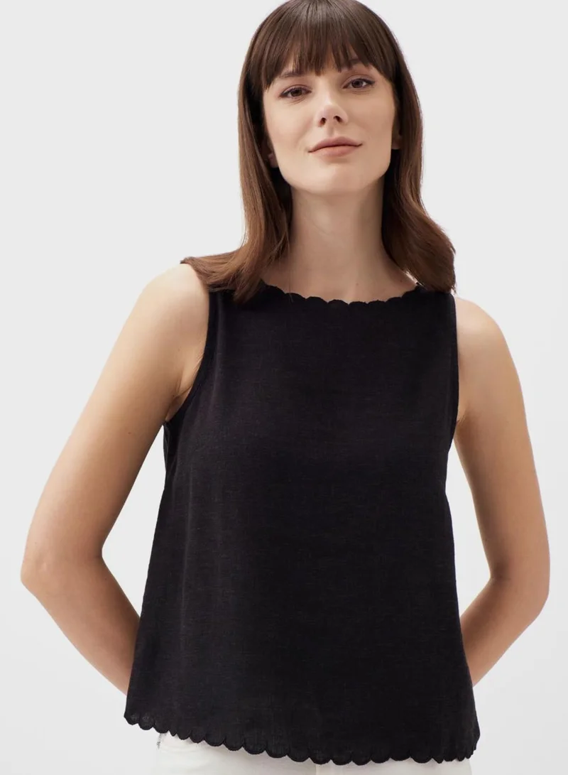 Jimmy Key Sleeveless Boat Neck Top
