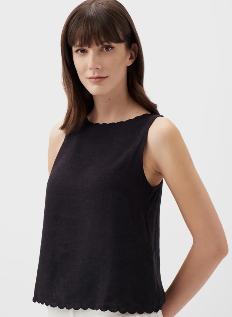 Jimmy Key Sleeveless Boat Neck Top