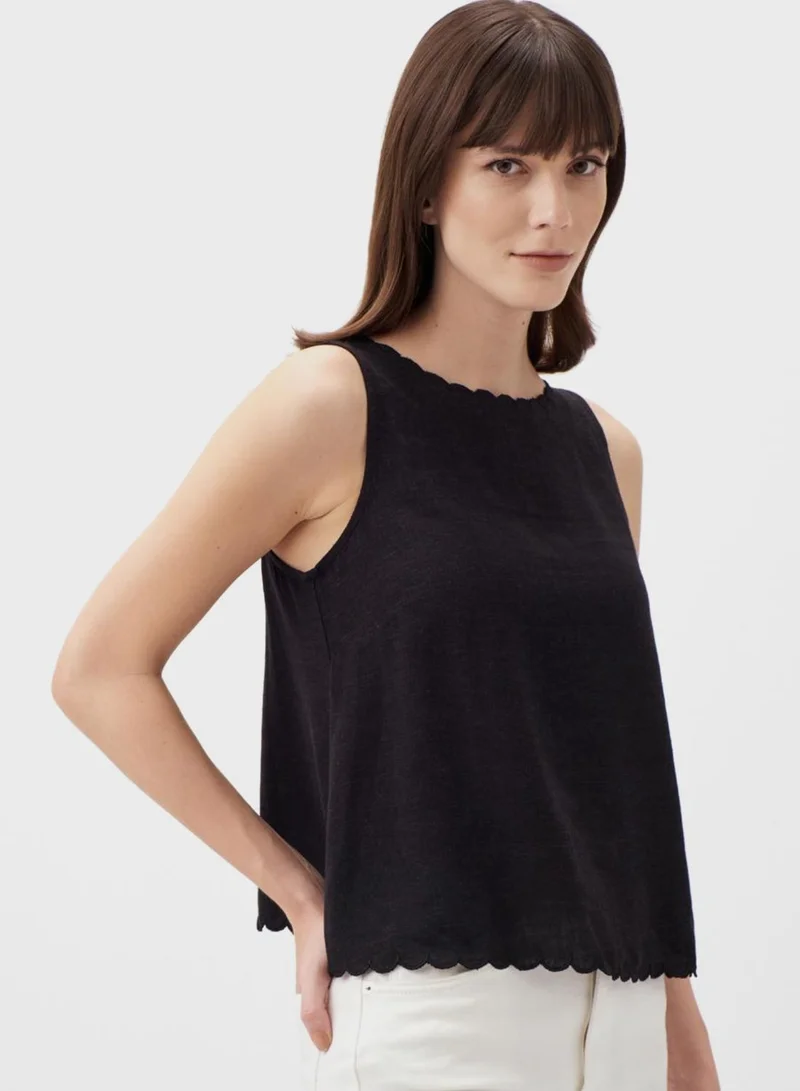 Jimmy Key Sleeveless Boat Neck Top