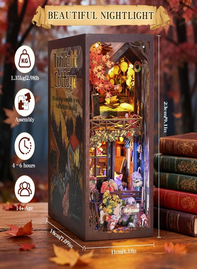 Vruelia Book Nook Kit for Adults Autumn Cottage, Orange - Image 5