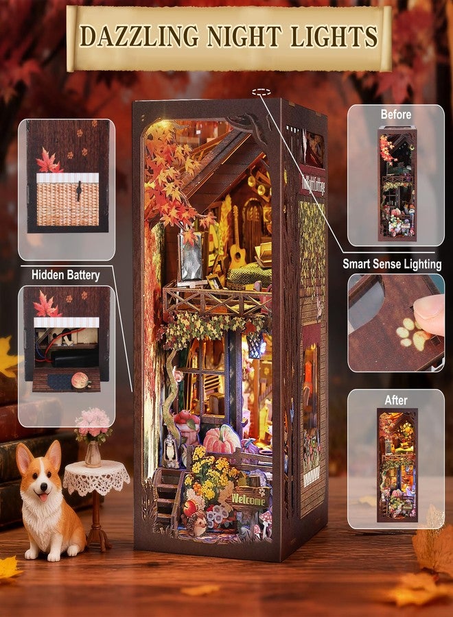 Vruelia Book Nook Kit for Adults Autumn Cottage, Orange - Image 3