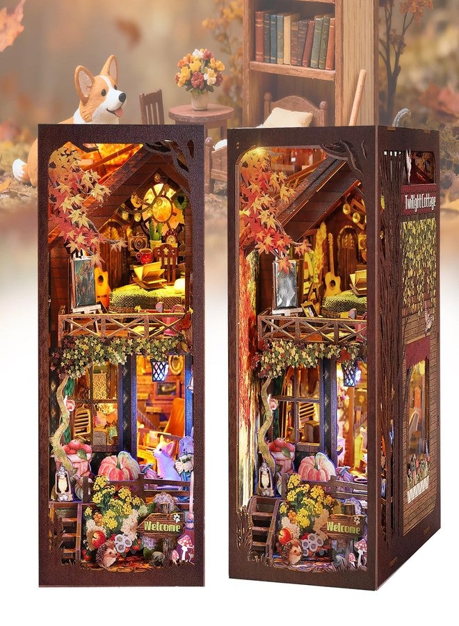 Vruelia Book Nook Kit for Adults Autumn Cottage, Orange - Image 1