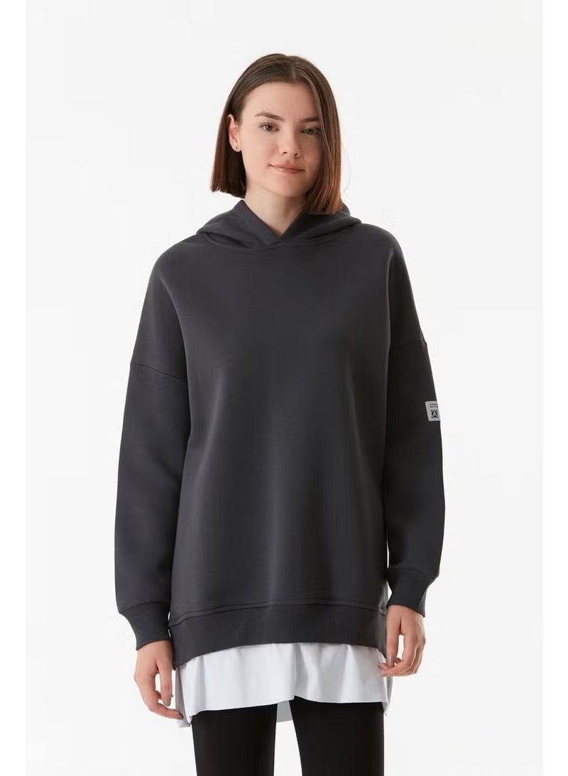 FullaModa Basic Hooded Oversize Sweatshirt - Image 1