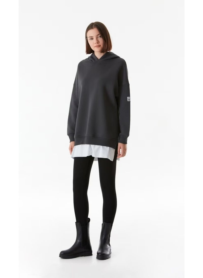 FullaModa Basic Hooded Oversize Sweatshirt - Image 3