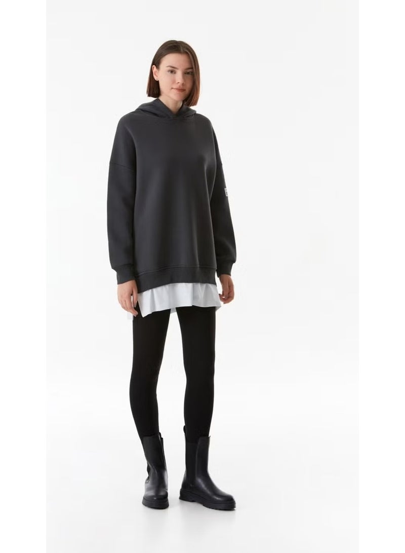 FullaModa Basic Hooded Oversize Sweatshirt - Image 2