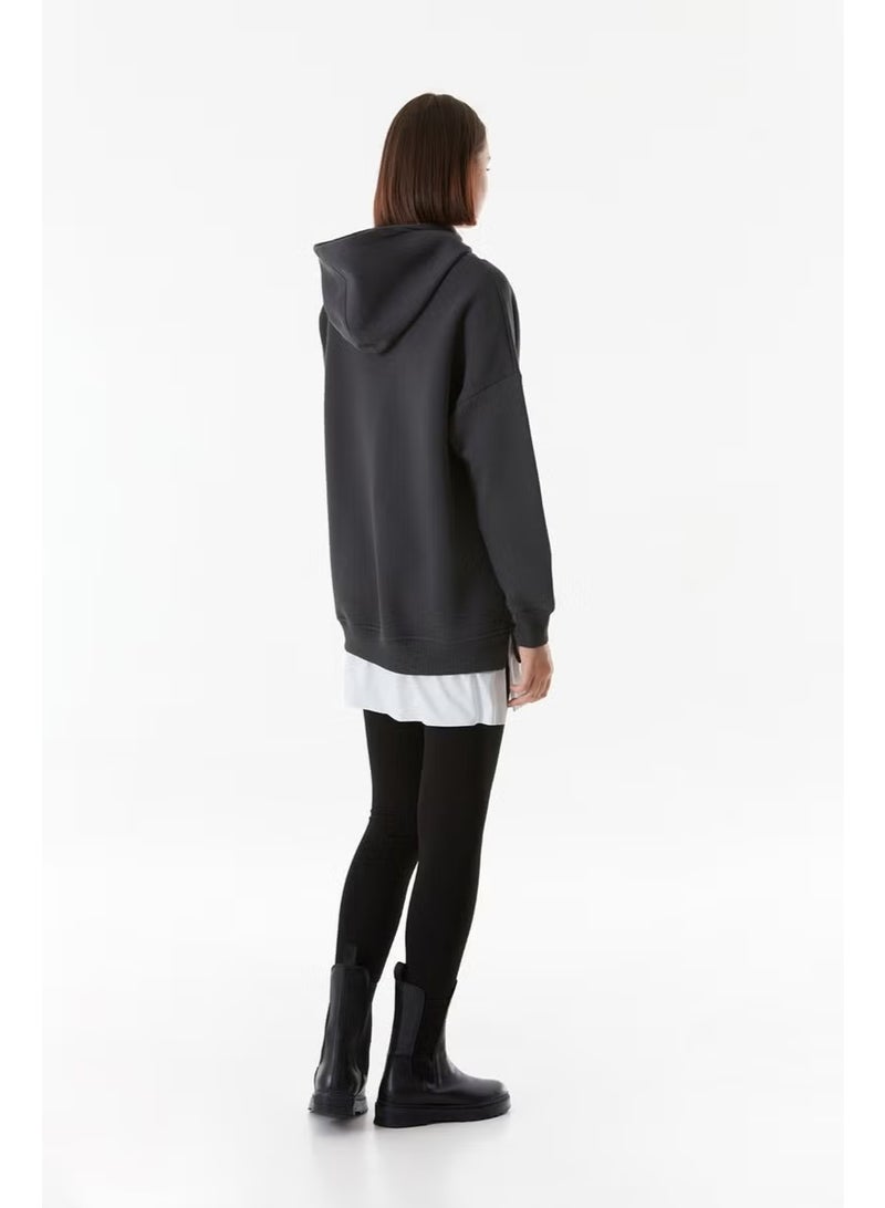 FullaModa Basic Hooded Oversize Sweatshirt - Image 5