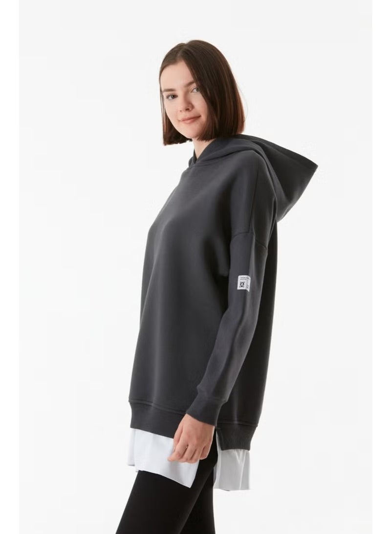 FullaModa Basic Hooded Oversize Sweatshirt - Image 4
