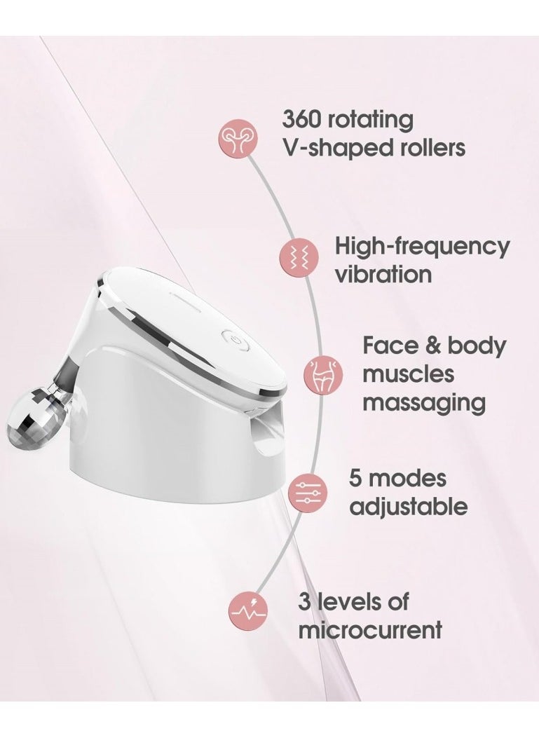 Ru syanl - Microcurrent Facial Beauty Device Face Massage Roller for Wrinkle Removal Skin Tightening Face Sculpting Instant Face Lift Device Face Roller for Women - Image 1