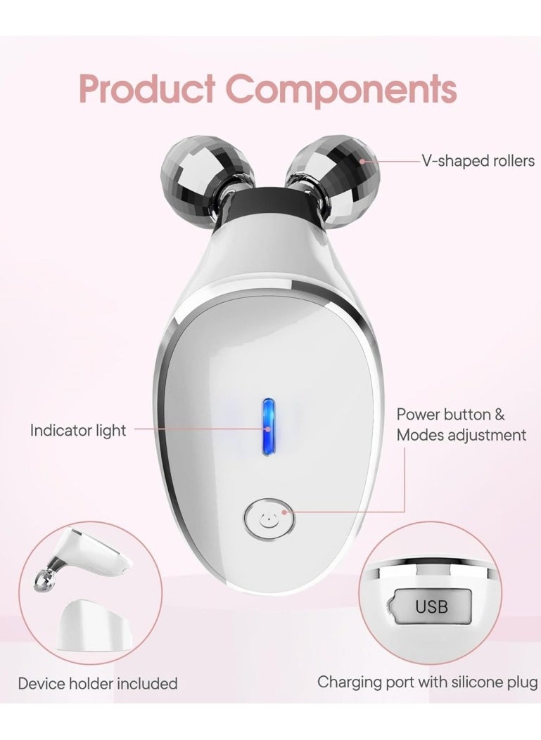 Ru syanl - Microcurrent Facial Beauty Device Face Massage Roller for Wrinkle Removal Skin Tightening Face Sculpting Instant Face Lift Device Face Roller for Women - Image 1