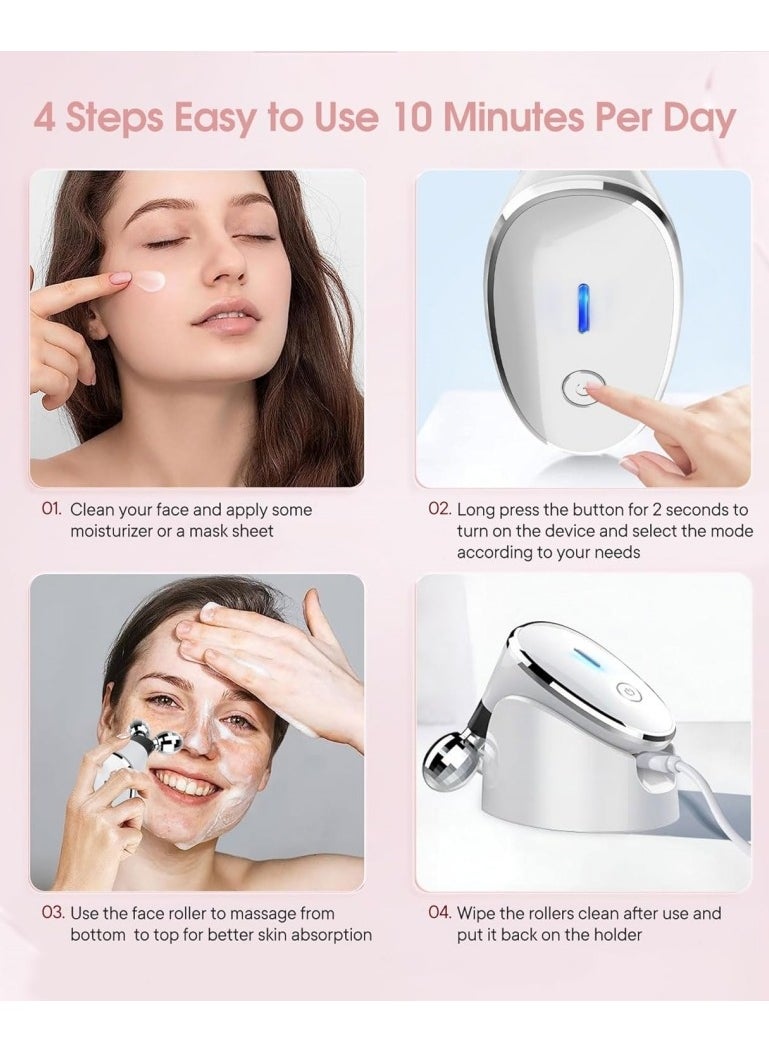 Ru syanl - Microcurrent Facial Beauty Device Face Massage Roller for Wrinkle Removal Skin Tightening Face Sculpting Instant Face Lift Device Face Roller for Women - Image 1