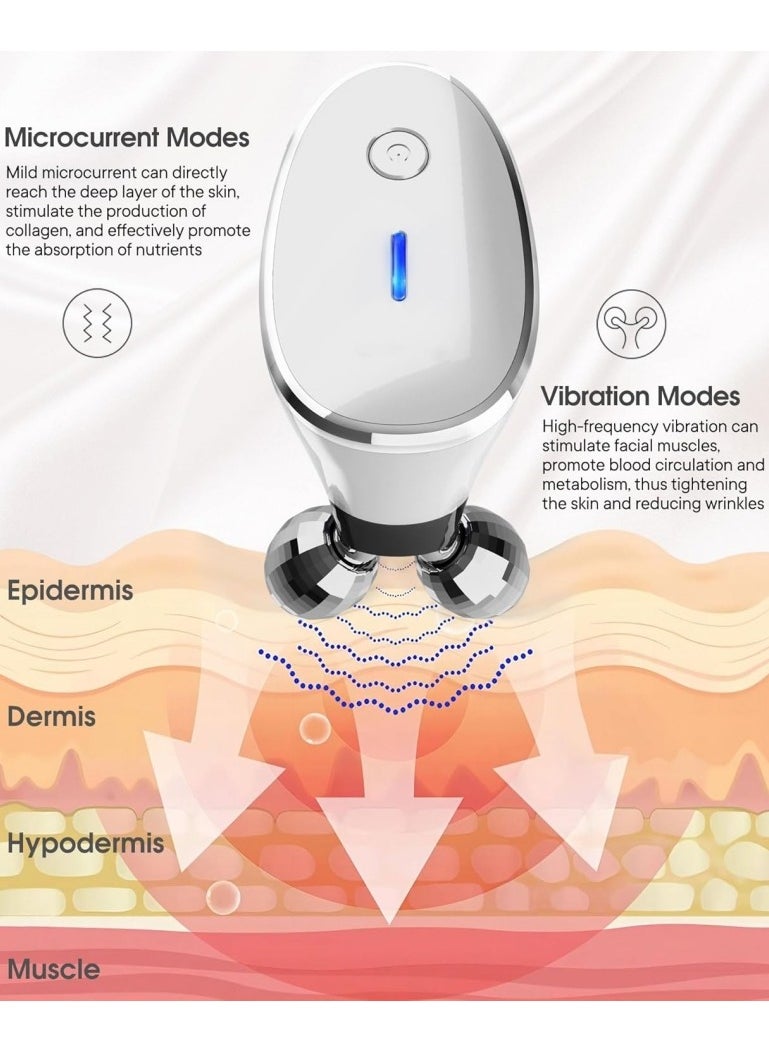 Ru syanl - Microcurrent Facial Beauty Device Face Massage Roller for Wrinkle Removal Skin Tightening Face Sculpting Instant Face Lift Device Face Roller for Women - Image 1