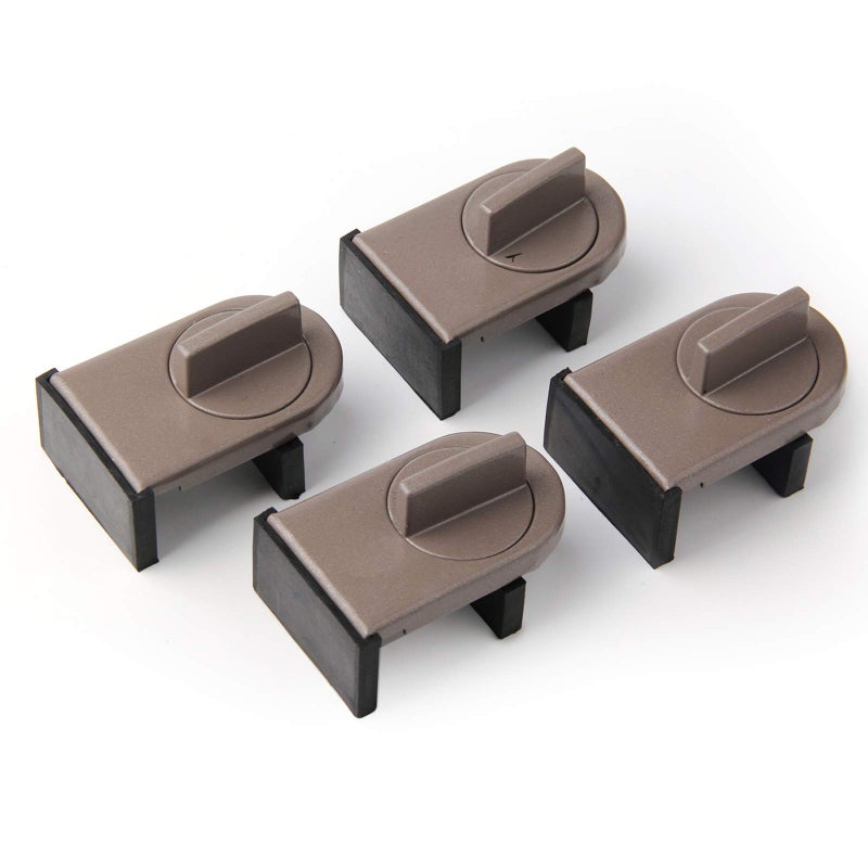 HRLORKC 4 Pack Adjustable Sliding Window Locks Window Wedge Window Stop for Home Office and Car by HRLORKC - Image 1