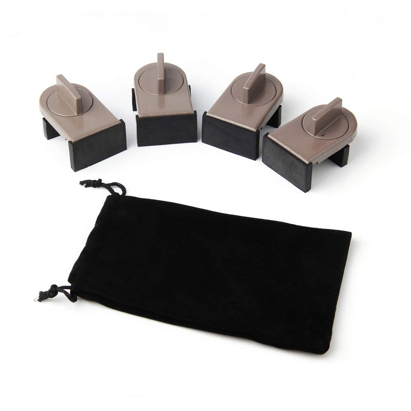 HRLORKC 4 Pack Adjustable Sliding Window Locks Window Wedge Window Stop for Home Office and Car by HRLORKC - Image 2