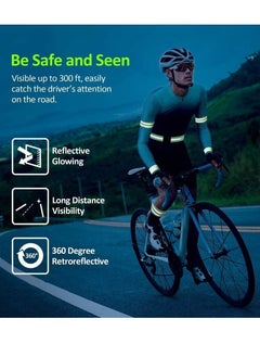 SYOSI 10 PCS Velcro Reflective Straps, Reflective Adjustable Wristband, for Night Walking, Cycling and Running (Green)  - Image 4
