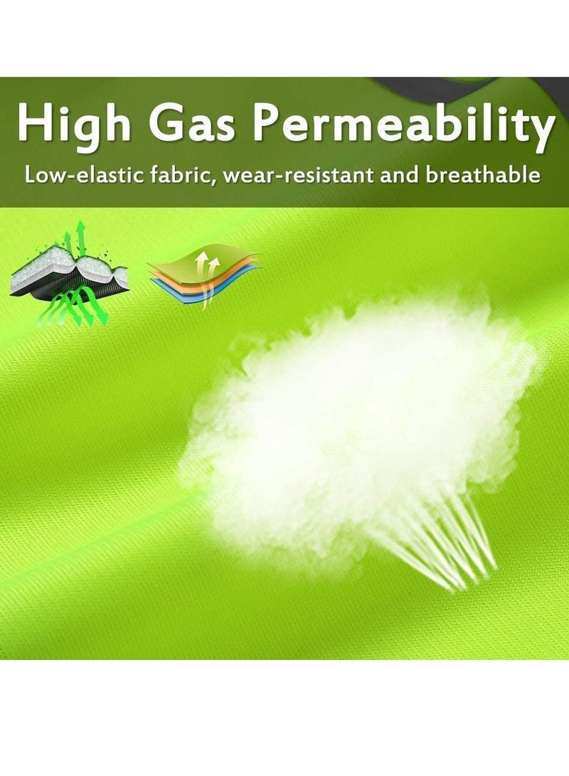 SYOSI 10 قطع من أحزمة فيلكرو عاكسة، سوار معصم عاكس قابل للتعديل، للمشي ليلاً وركوب الدراجات والجري (أخضر) - Image 3