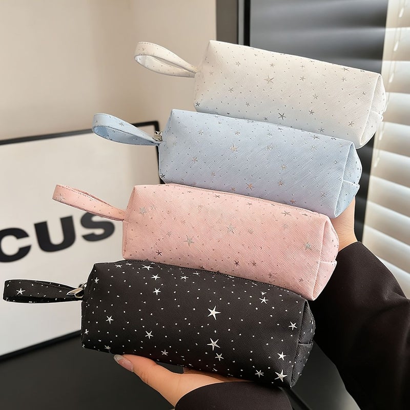 Japanese Star Pencil Case Large Capacity Star White Wrist Strap - Image 1