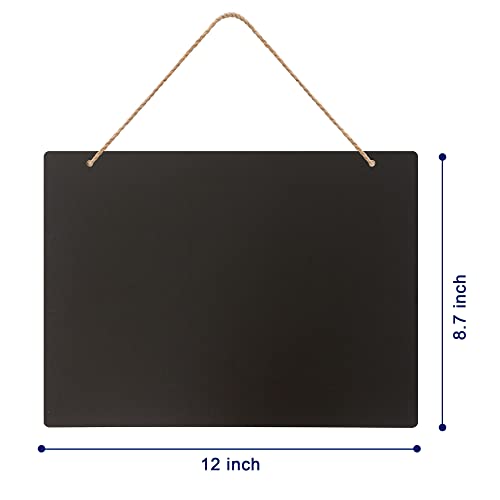 NEWNEWSHOW 8.7x12 Inch Erasable Message Board Sign with Hanging String, Store Signs Chalkboard, Menu Chalkboard, Message Board, Bar and Special Event Decorations, Double-Sided Painting - Image 2
