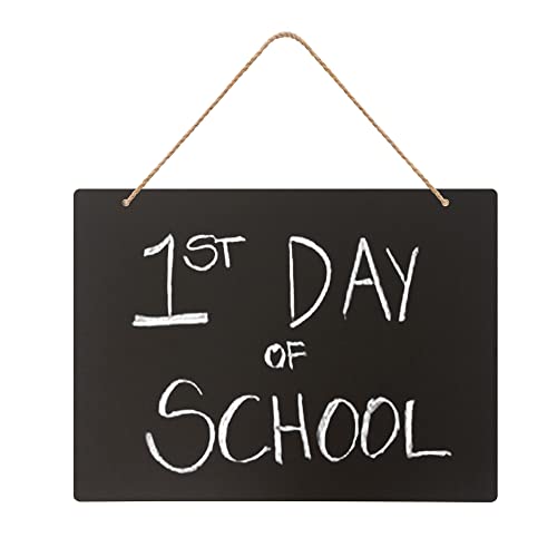 NEWNEWSHOW 8.7x12 Inch Erasable Message Board Sign with Hanging String, Store Signs Chalkboard, Menu Chalkboard, Message Board, Bar and Special Event Decorations, Double-Sided Painting - Image 1