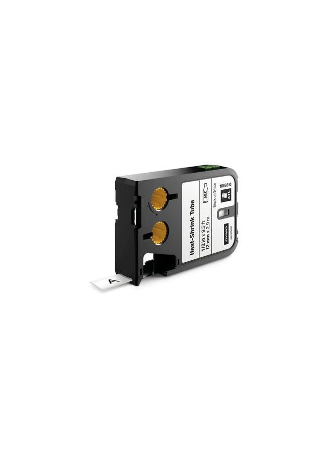 Dymo Heat Shrink Tubes for DYMO XTL Label Makers, Black on White, 1/2", 1 Roll (1868810) - Image 3