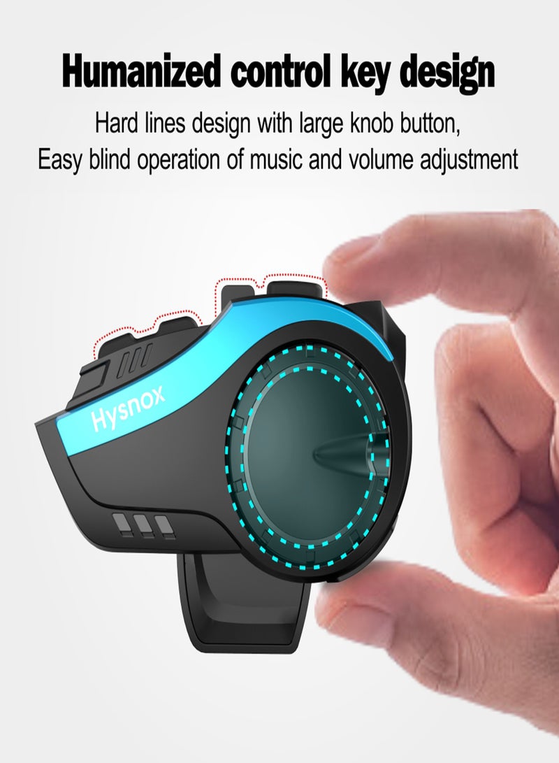  Hysnox Hysnox HY-02 Motorcycle Helmet Intercom BT5.0 Hands-free Interphone Full Duplex for Six Motorcycle Riders 2000M Range IP65 Waterproof with Microphone - Image 5