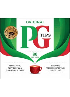 PG Tips Premium Black Tea Non-Pyramid Bags, 80 Count  - Image 2