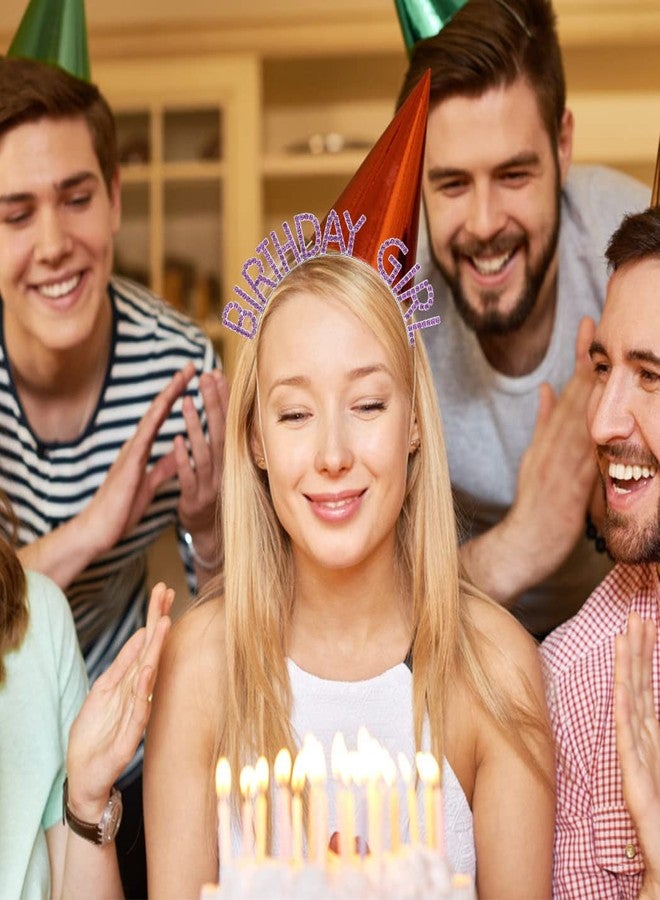 AOPRIE Birthday Girl Sash Crowns Happy Birthday Tiara for Women Purple Headband Princess Crown Rhinestone Accessories - Image 3