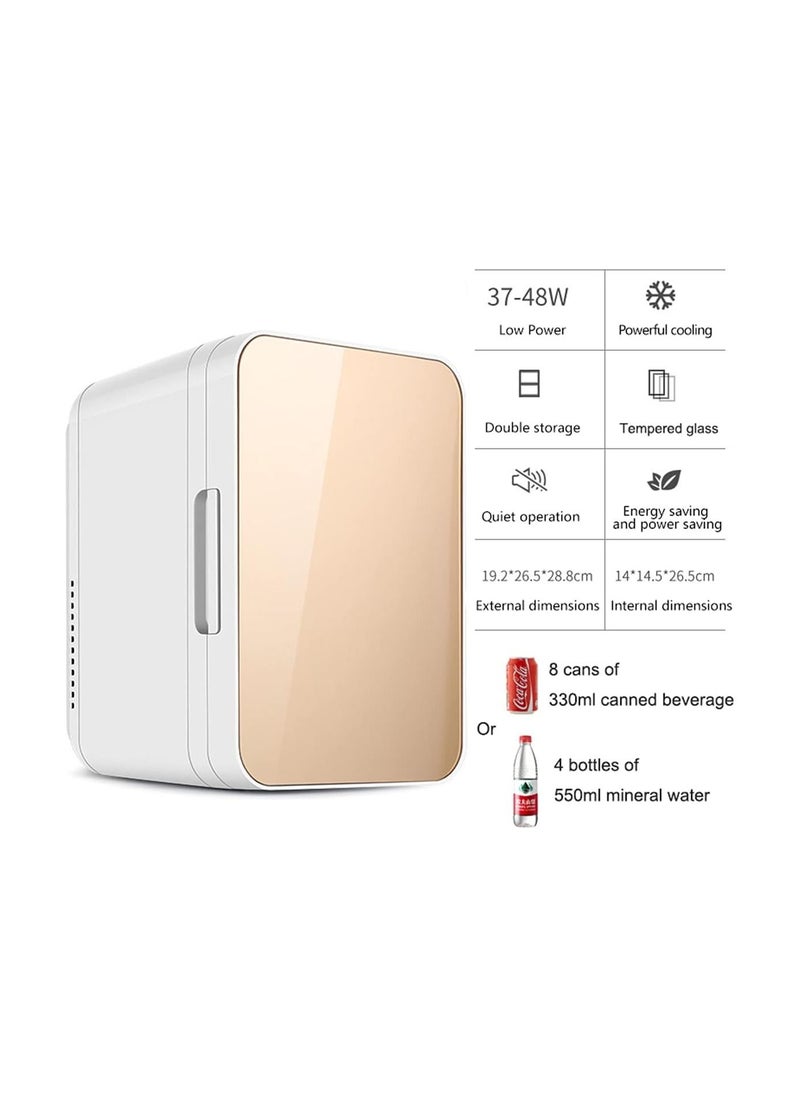 Cool Baby Style 8 liter Mini Refrigerator with Glass Door Skin Care Refrigerator Portable Dual-purpose Car for Home Use  - Image 2