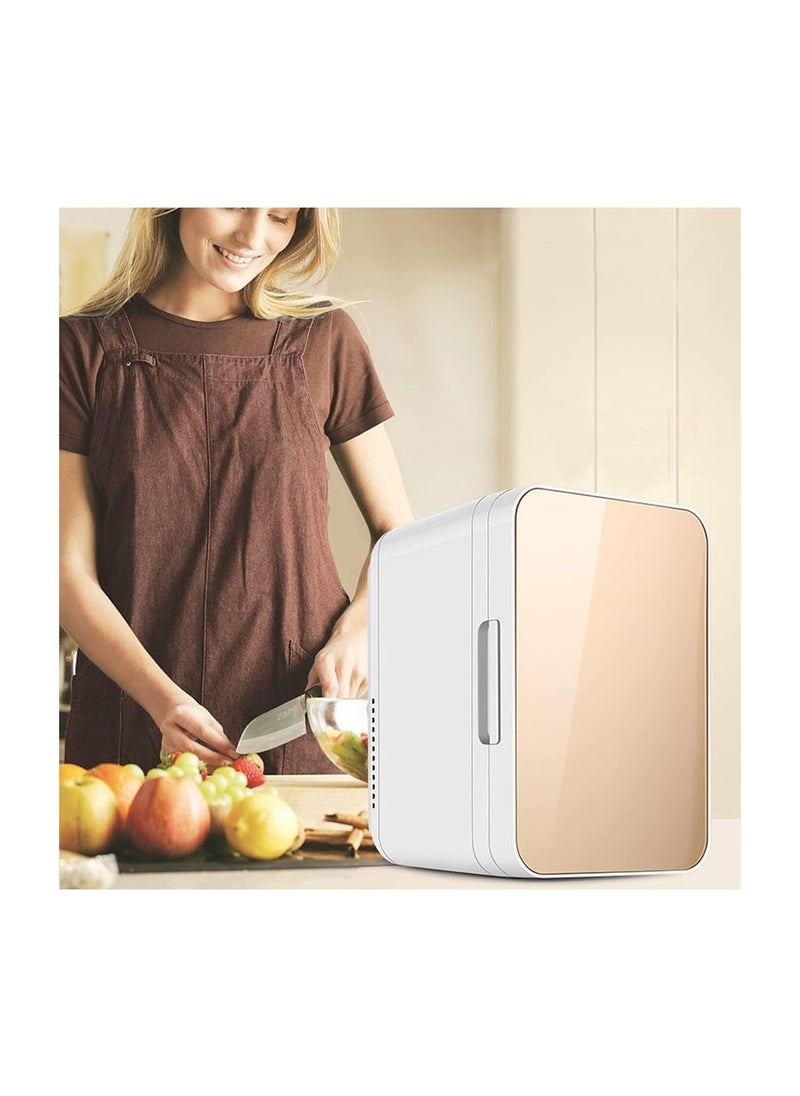 Cool Baby Style 8 liter Mini Refrigerator with Glass Door Skin Care Refrigerator Portable Dual-purpose Car for Home Use  - Image 5