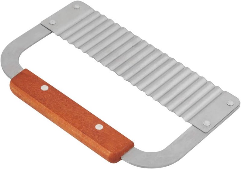 HEEPDD Soap Cutter, Wax Vegetable Cutter with Hardwood Handle Stainless Steel Crinkle Cutting Tool for Soap Vegetable Candle Cake Wavy Slicer Tool - Image 1
