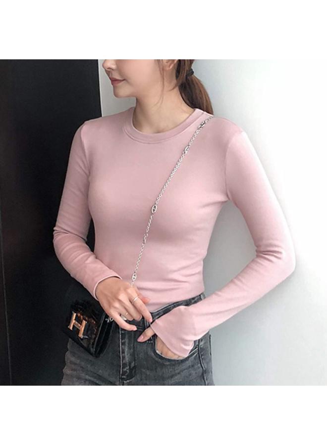 VUELO Base Shirt Women's Long-sleeved Spring New All-match Pure Cotton White Tight T-shirt Women's Inner Slim-fit Top - Image 4