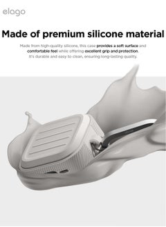 Elago Armor Hang Compatible with AirPods 4 Case Cover (2024) with Carabiner - Stone  - Image 3