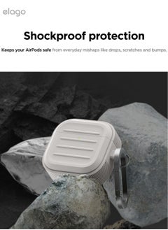 Elago Armor Hang Compatible with AirPods 4 Case Cover (2024) with Carabiner - Stone  - Image 4