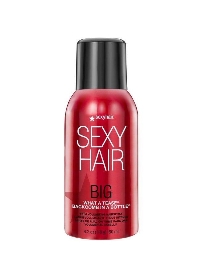 Sexy Hair SexyHair Big What A Tease Backcomb in a Bottle Firm Volumizing Hairspray| Up to 72 Hour Humidity Resistance | All Hair Types, 4.2 Fl Oz (Pack of 1)  - Image 1