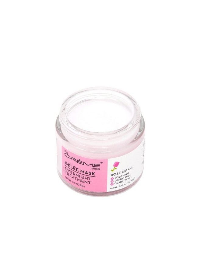 The Crème Shop Korean Skincare ; Overnight Gel Mask For Moisturizing And Hydrating Antiaging Brightening Relief Facial Skin Care 2.36 Oz (Rose Oil)  - Image 4