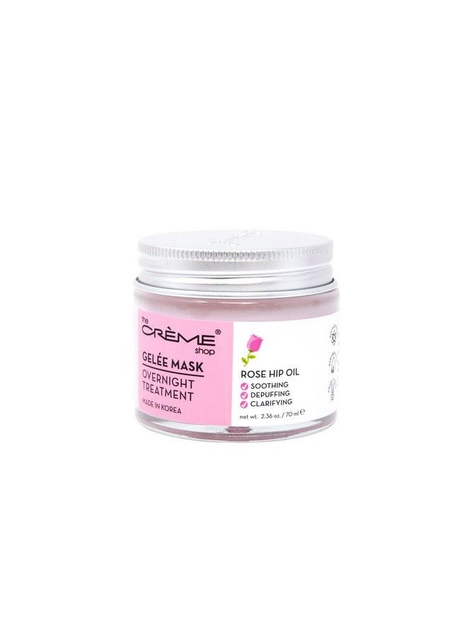 The Crème Shop Korean Skincare ; Overnight Gel Mask For Moisturizing And Hydrating Antiaging Brightening Relief Facial Skin Care 2.36 Oz (Rose Oil)  - Image 2