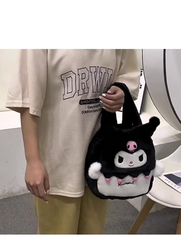 Sanrio Sanrio Kuromi Shoulder Bag Plush Bag Crossbody Bag Bucket Storage Bag  - Image 4