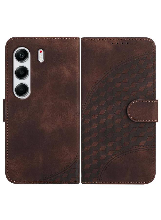 إيروريكس جراب جلدي لهاتف Tecno Camon 40 Pro 4G منقوش عليه رأس فيل مع حبل تعليق - Image 1