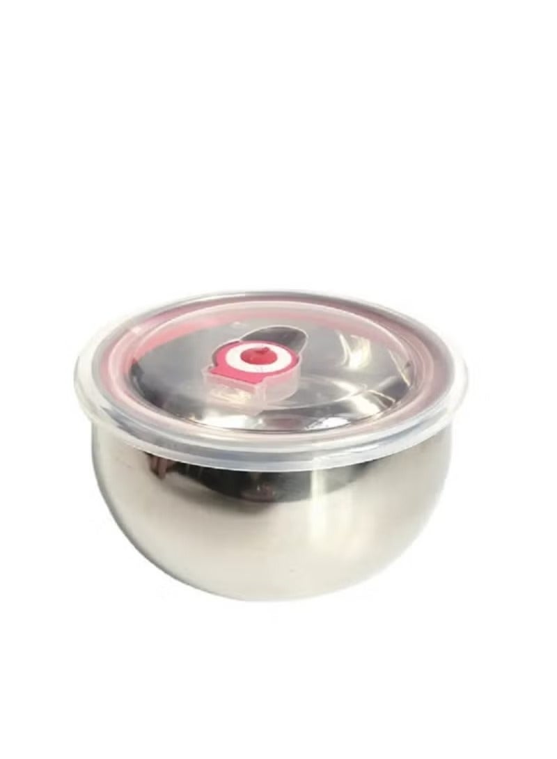 طقم للثلاجة الاستانلس 3 قطع (غلق محكم)  مصنوع من ستانلس استيل متين وجودة عالية مع غطاء بلاستيكي يحتوي على فتحة - Image 4