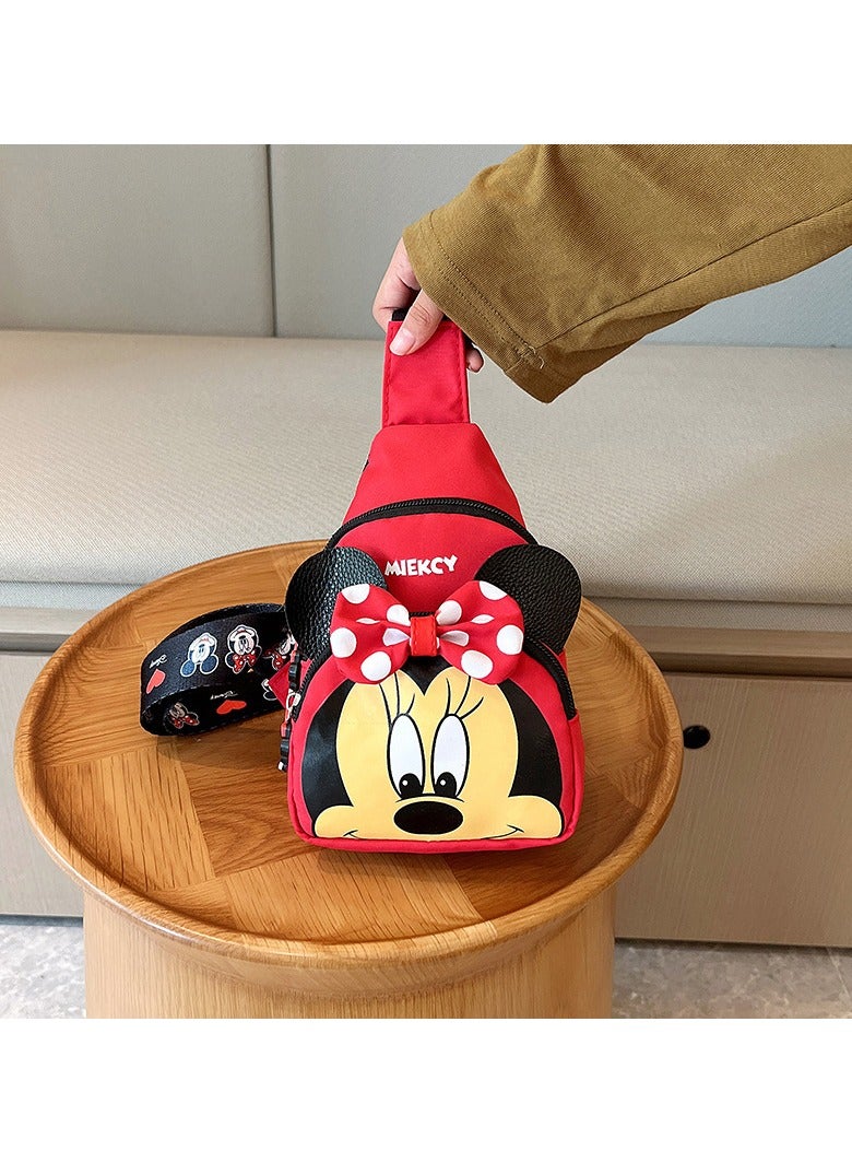 Disney Children's chest bag 2025 new Korean version cartoon trend crossbody bag soft girl girl out change crossbody shoulder bag - Image 1