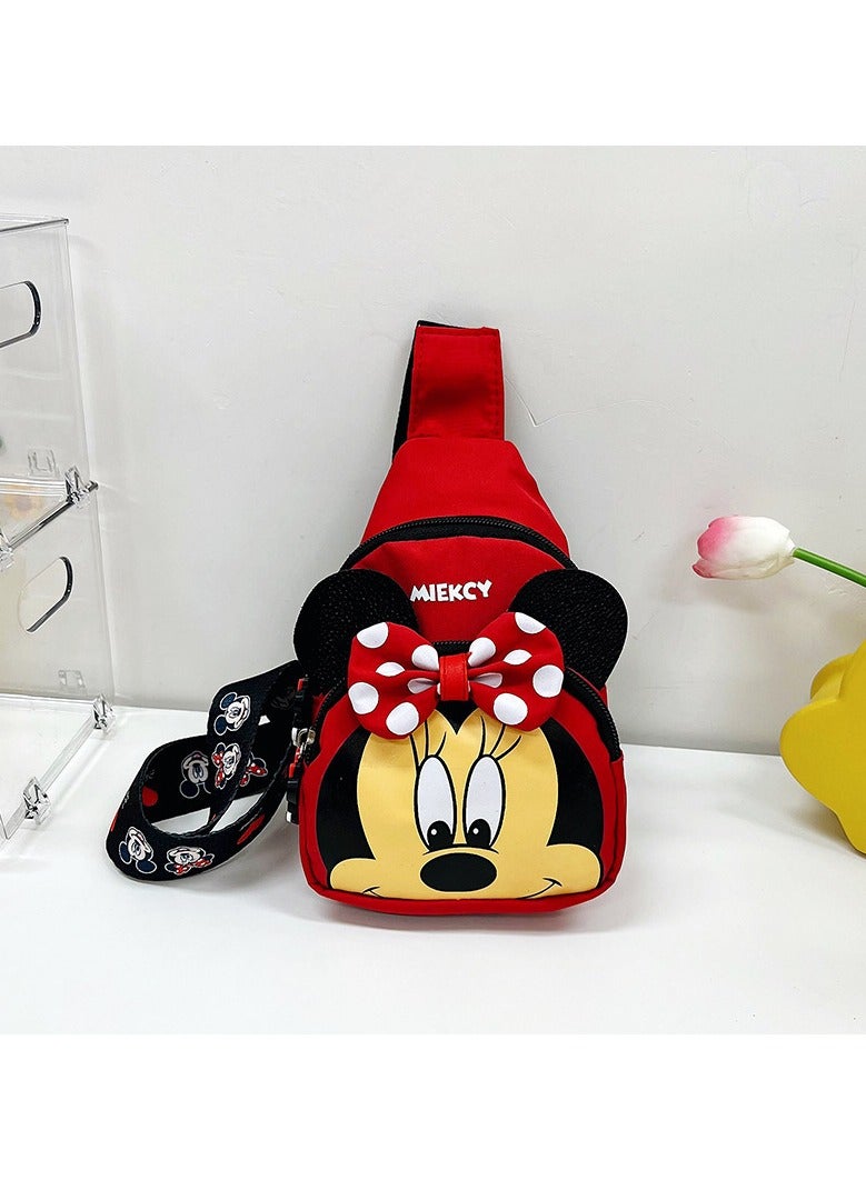 Disney Children's chest bag 2025 new Korean version cartoon trend crossbody bag soft girl girl out change crossbody shoulder bag - Image 2