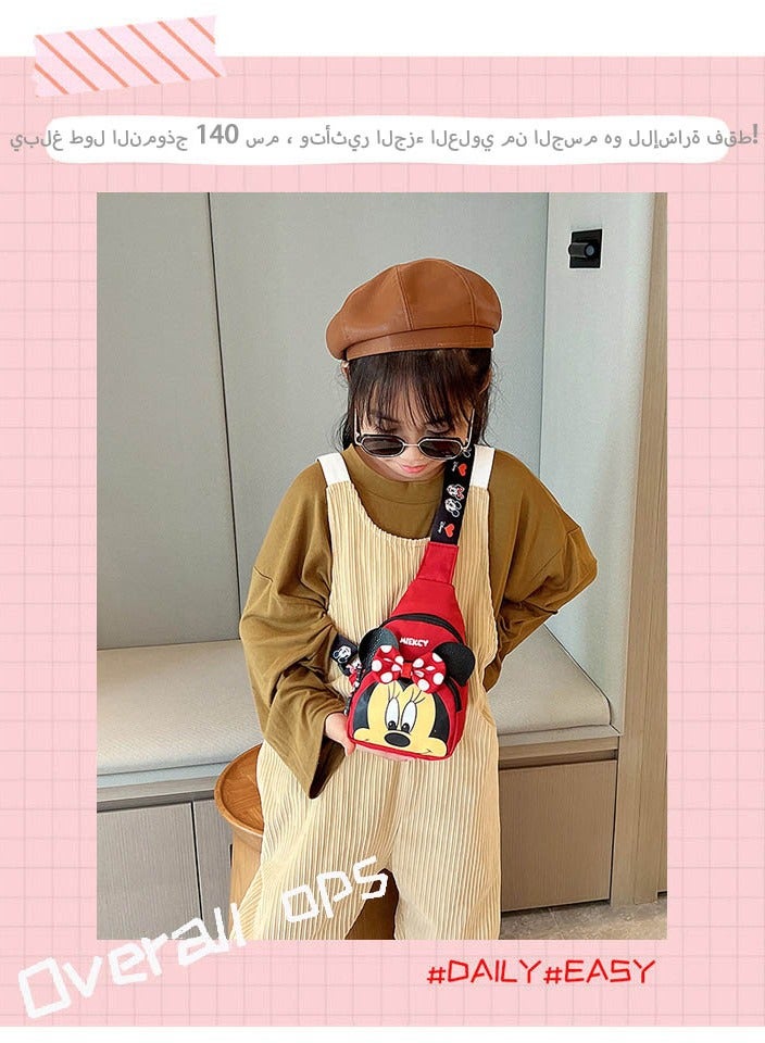 Disney Children's chest bag 2025 new Korean version cartoon trend crossbody bag soft girl girl out change crossbody shoulder bag - Image 4